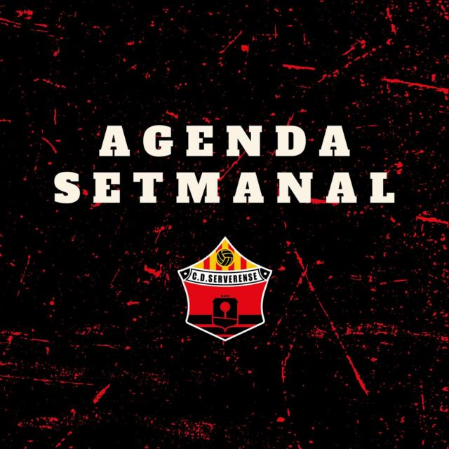 Bon vespre!
Aquí teniu tots els partits d'aquest cap de setmana. Molta sort a tots els nostres equips!😍❤️🖤